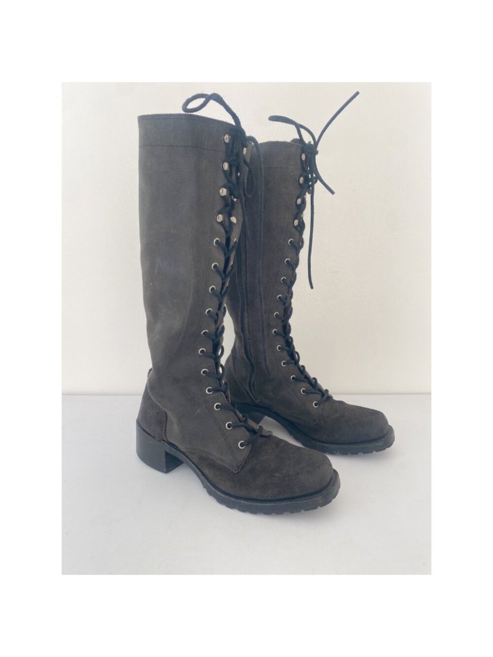 Frye Campus Lug Sole Lace-Up Boots Shoes Combat